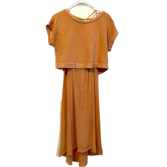 NWOT Anthropologie Daily Practice Soft Pink/Peach Sheer Summer Dress Size 6 - Picture 2 of 8